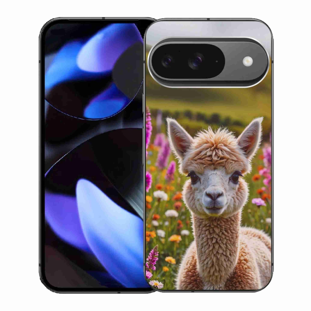 Gél borító mmCase a Google Pixel 9-hez - láma a réten