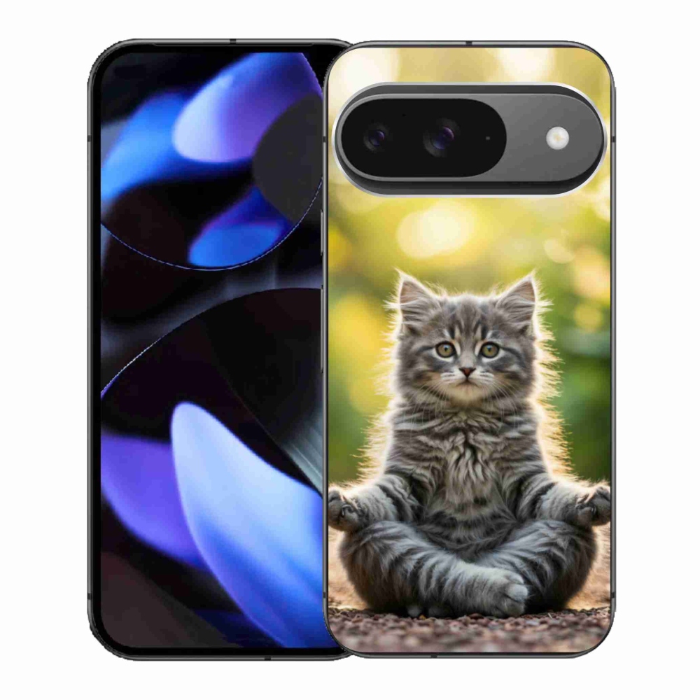 Gél borítás mmCase a Google Pixel 9-hez - meditáló cica