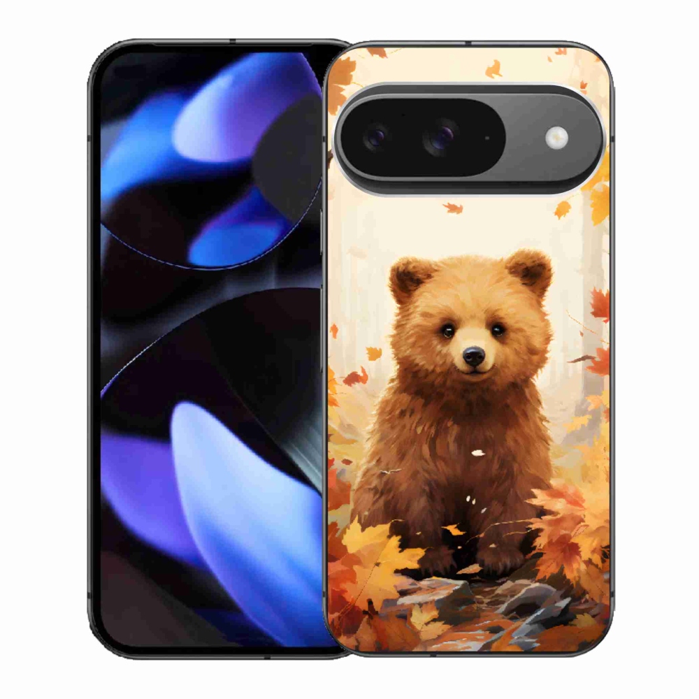 Gél borítás mmCase a Google Pixel 9-hez - medve az erdőben