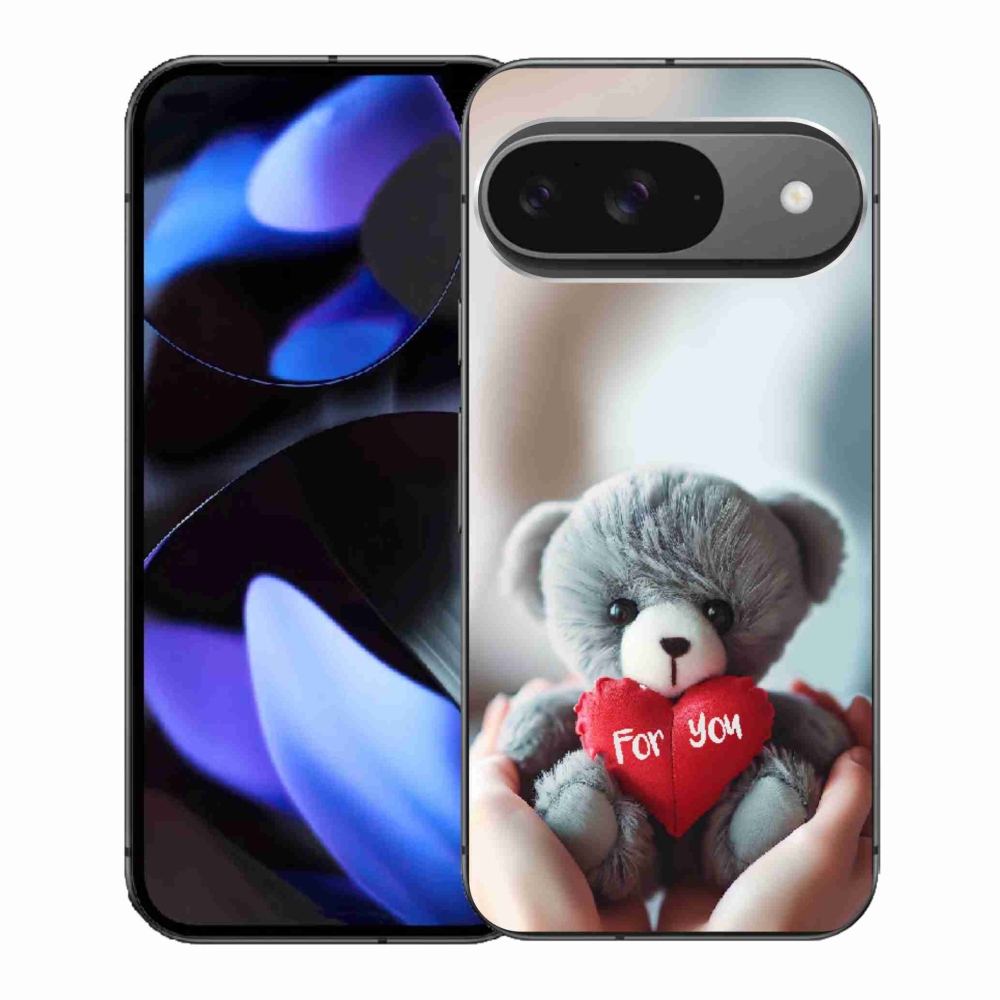 Gél borítás mmCase a Google Pixel 9-hez - mackó a szerelmesek számára