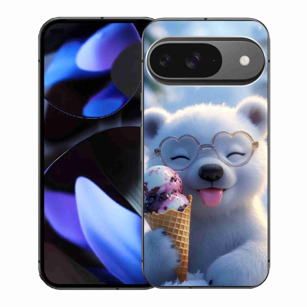Gél borítás mmCase a Google Pixel 9-hez - mackó fagylalttal