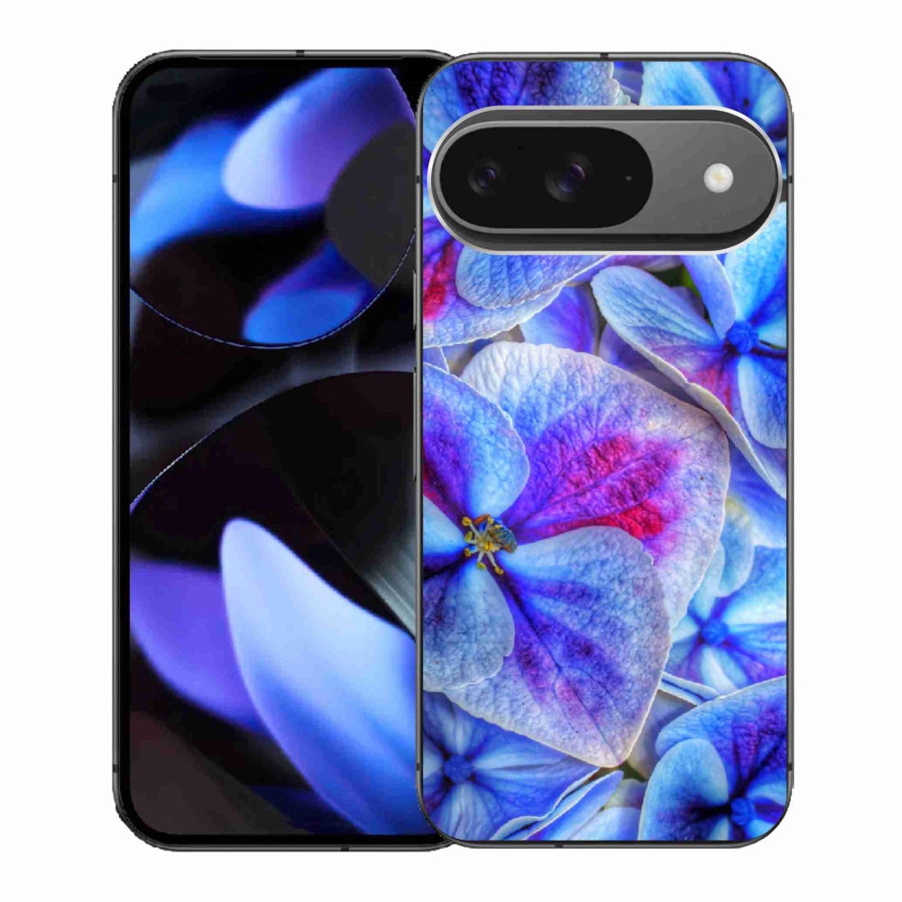 Gél védőhuzat mmCase a Google Pixel 9-hez - kék virágok 1