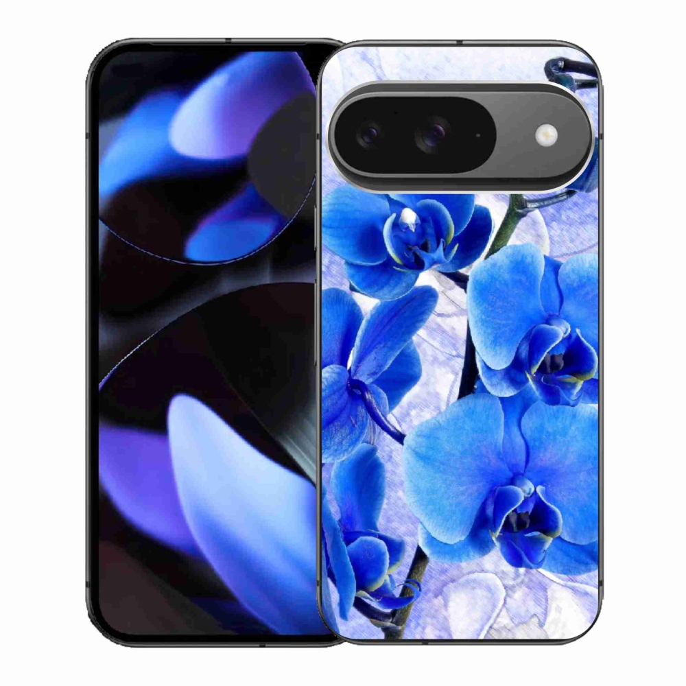 Gél védőhuzat mmCase a Google Pixel 9-hez - kék virágok