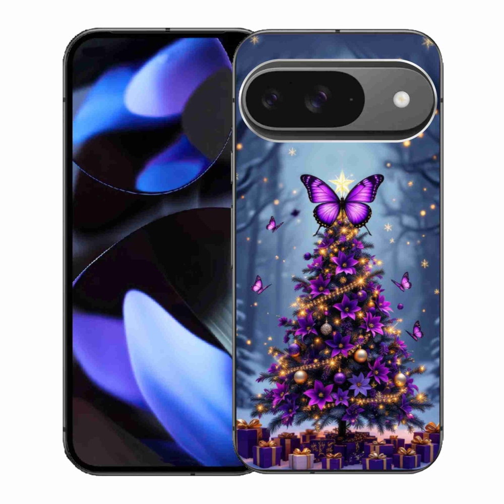 Gél borítás mmCase a Google Pixel 9-hez - pillangó karácsonyfa