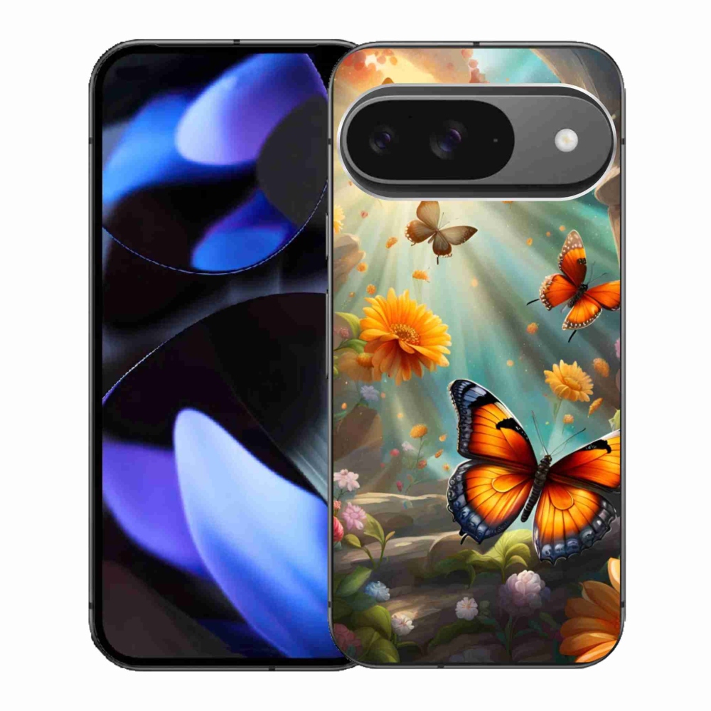 Gél borítás mmCase a Google Pixel 9-hez - pillangókert 2