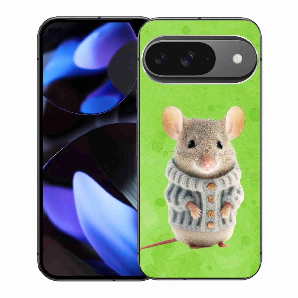 Gél borítás mmCase a Google Pixel 9-hez - egér pulóverben