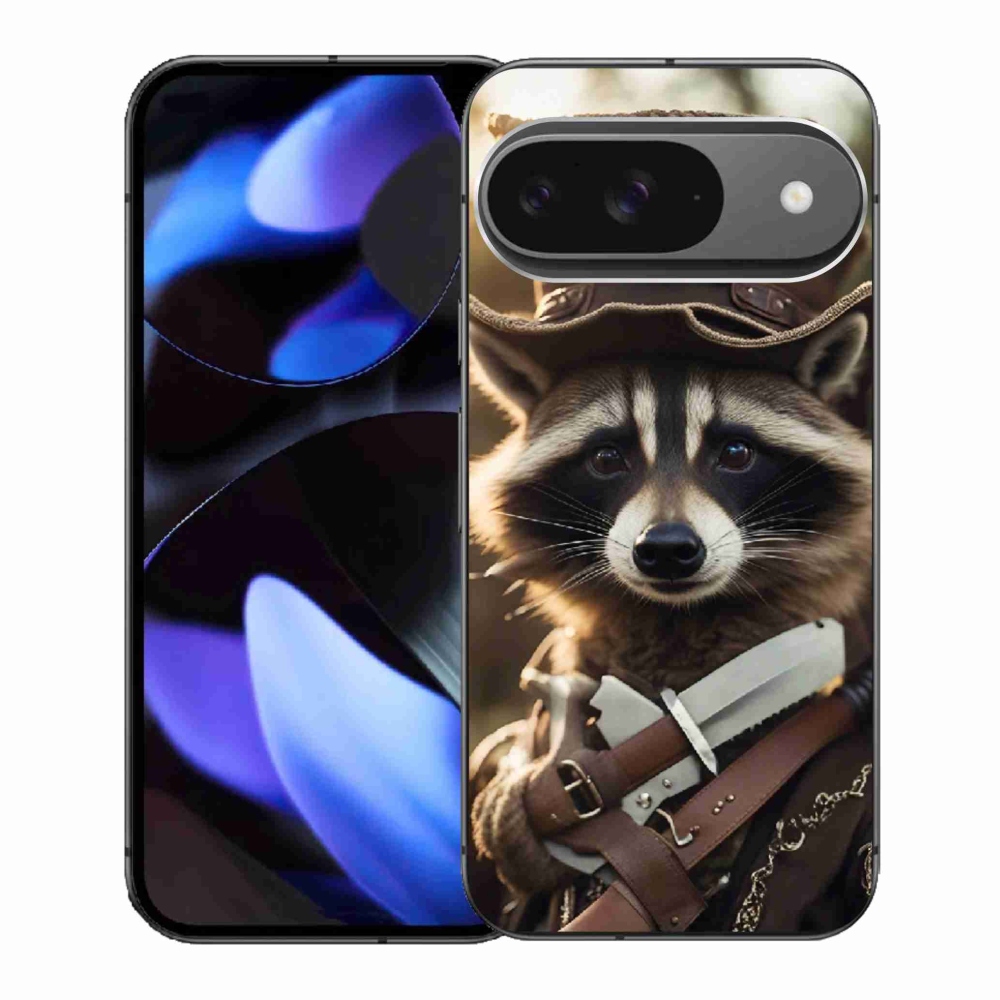 Gél borítás mmCase a Google Pixel 9-hez - mosómedve egyenruhában