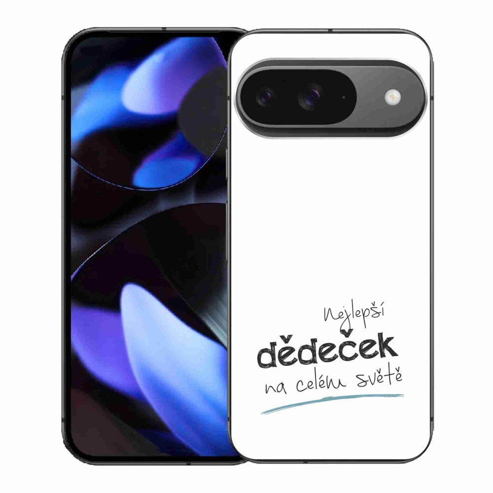 Gél borító mmCase a Google Pixel 9 - a legjobb nagypapa 3 fehér háttérrel