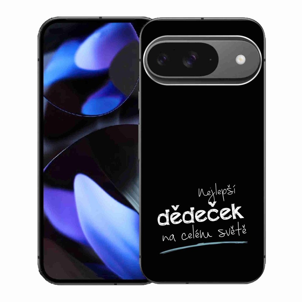 Gél borító mmCase a Google Pixel 9 - a legjobb nagypapa 3 fekete háttérrel