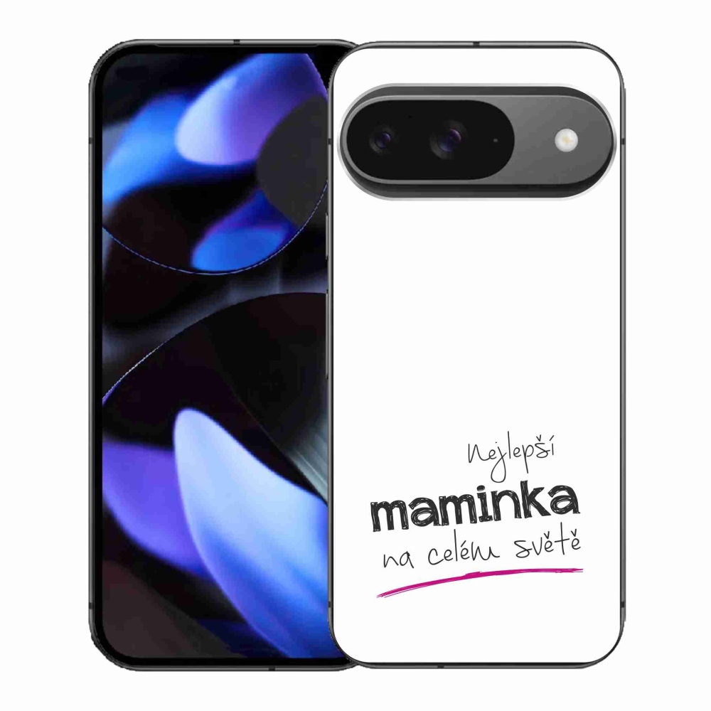 Gél borítás mmCase a Google Pixel 9-en - Best Mom 4 fehér háttérrel
