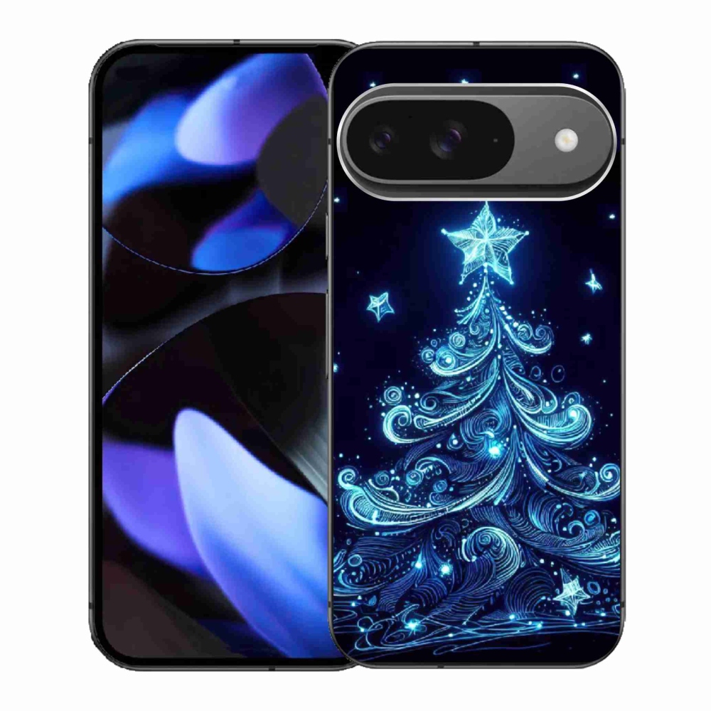 Gél borítás mmCase a Google Pixel 9-hez - neon karácsonyfa 4