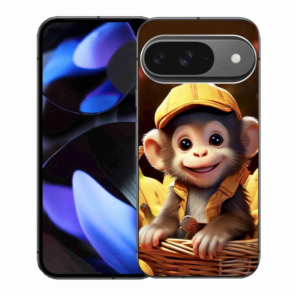 Gél borítás mmCase a Google Pixel 9-hez - majom a kosárban