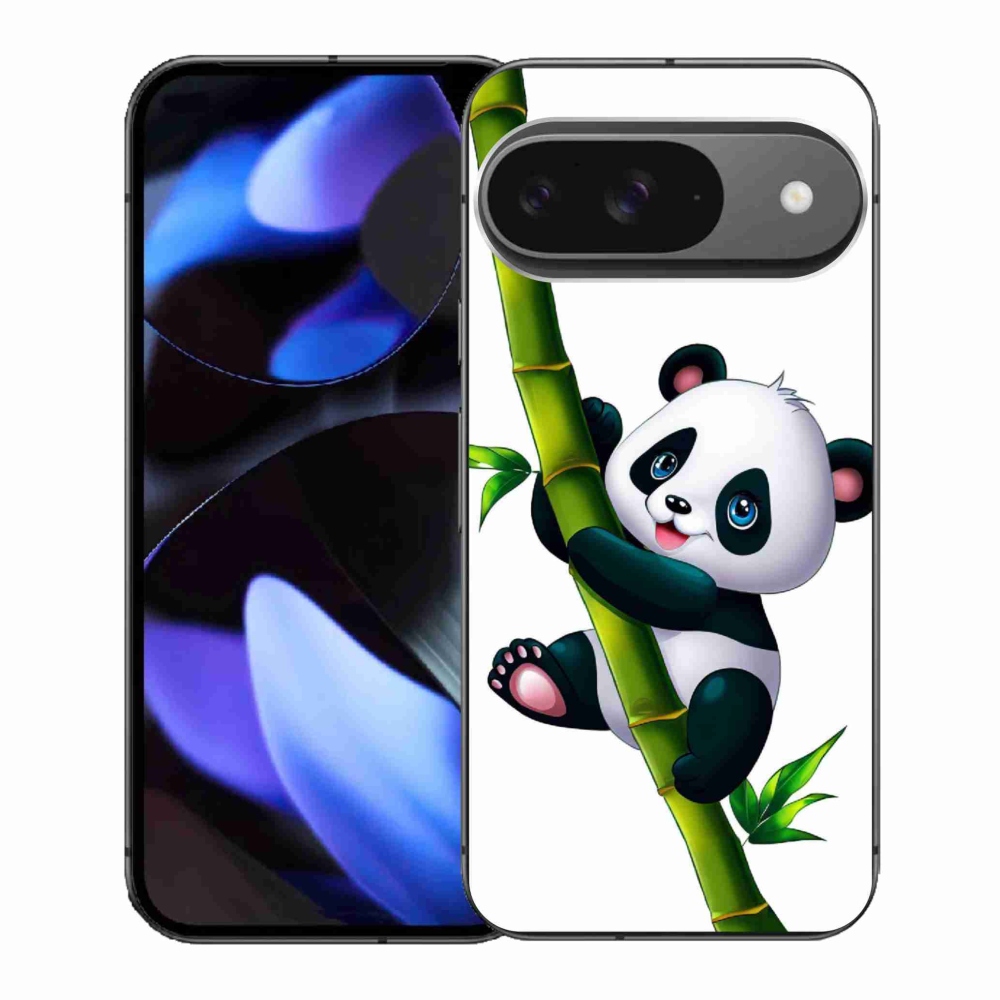 Gél borítás mmCase a Google Pixel 9-hez - panda a bambuszon