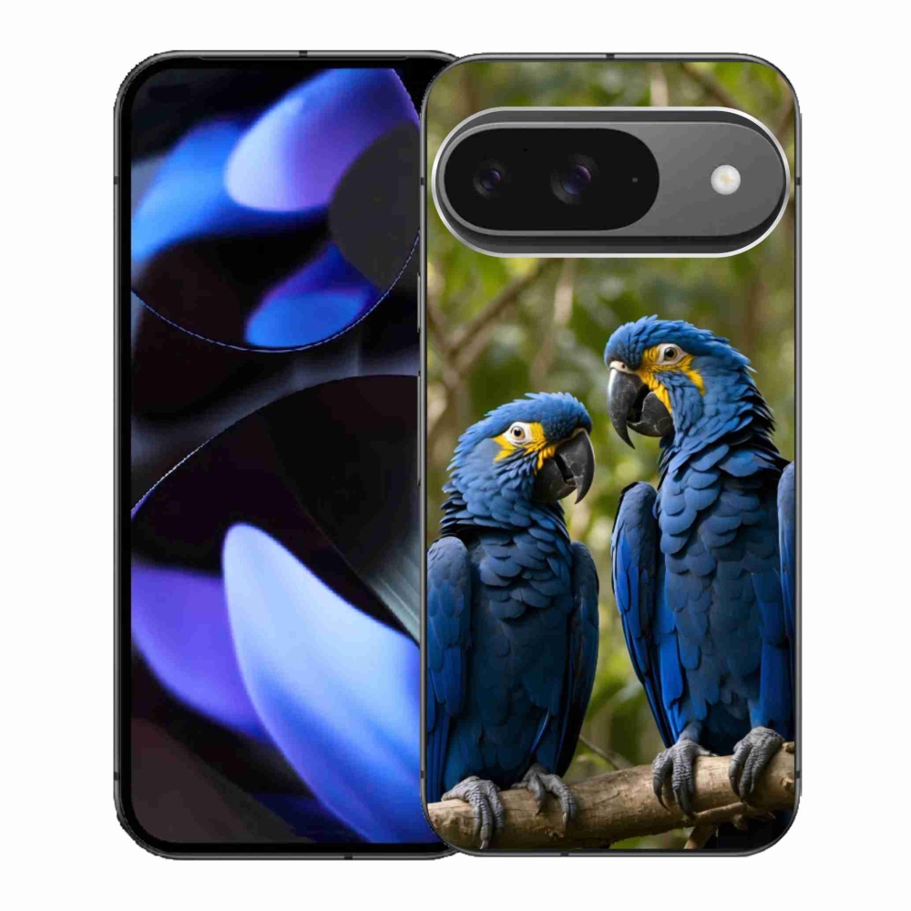 Gél borítás mmCase a Google Pixel 9-hez - papagáj duó