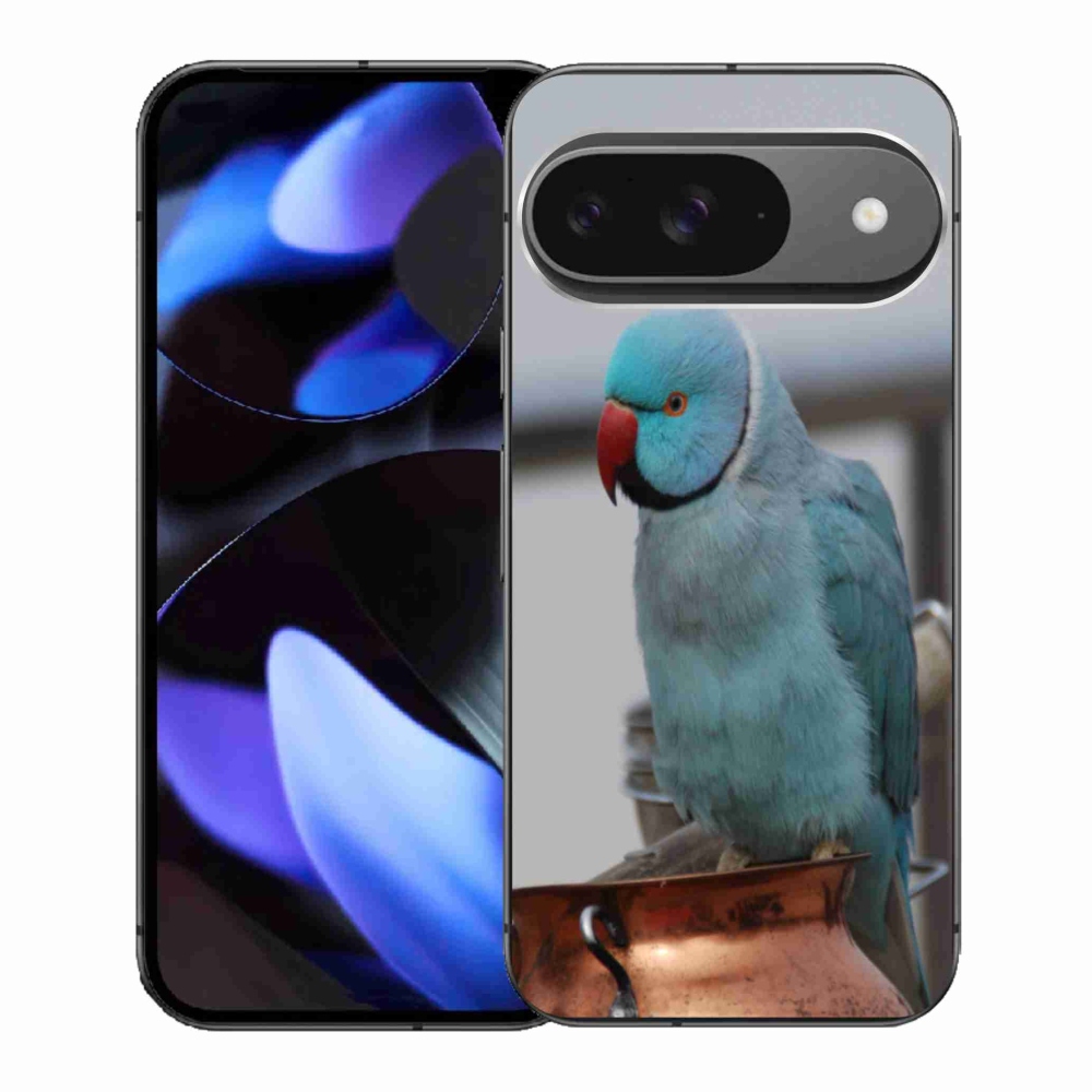 Zselés borítás mmCase a Google Pixel 9-hez - papagáj alexander kék