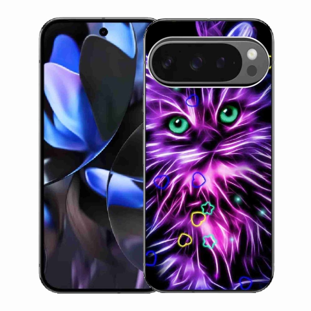 Gél borítás mmCase a Google Pixel 9 Pro számára - absztrakt macska