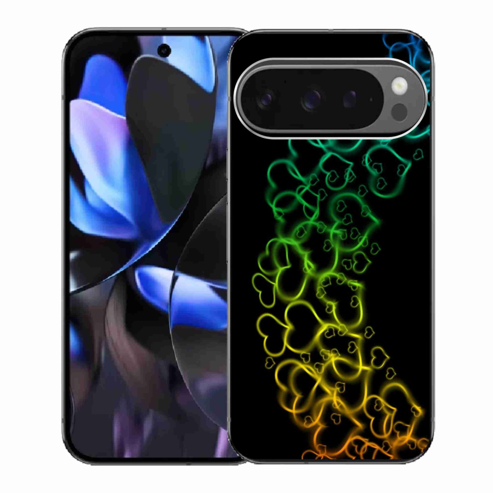 Gél borítás mmCase a Google Pixel 9 Pro számára - színes szívek