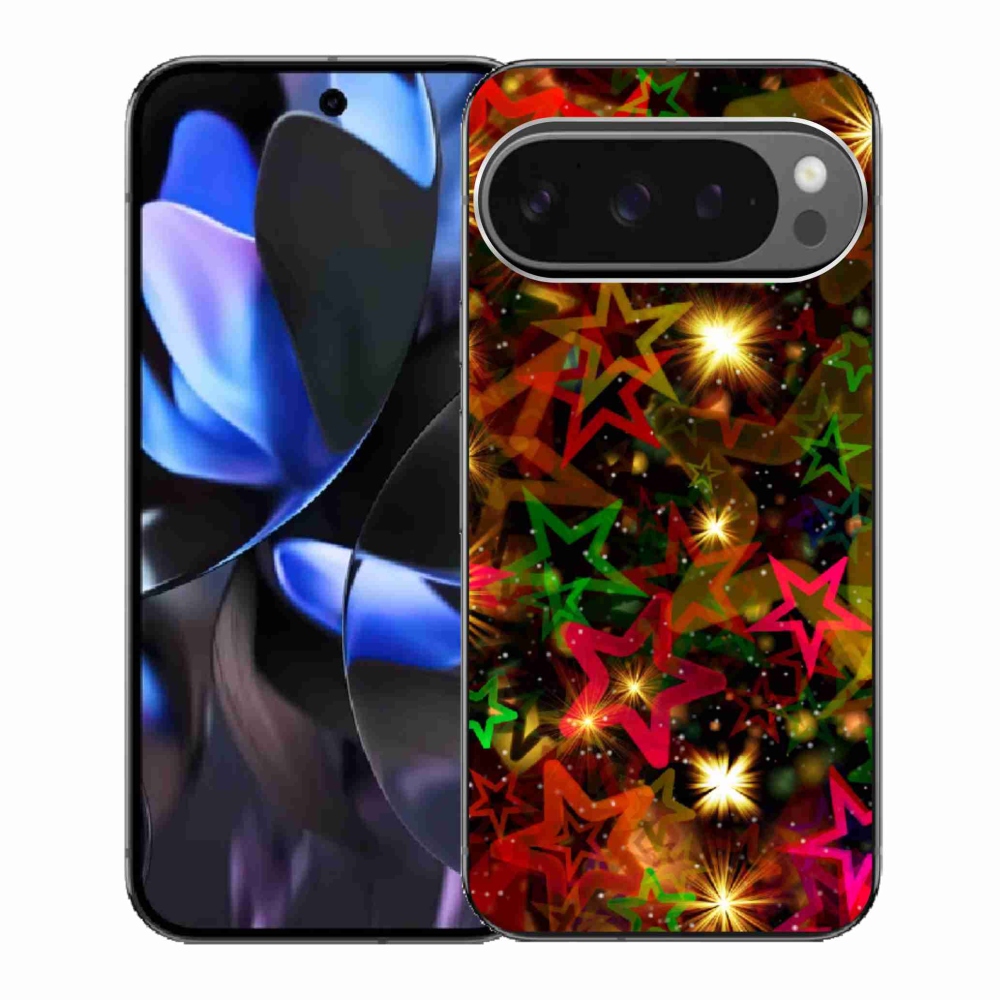 Gél borítás mmCase a Google Pixel 9 Pro számára - színes csillagok