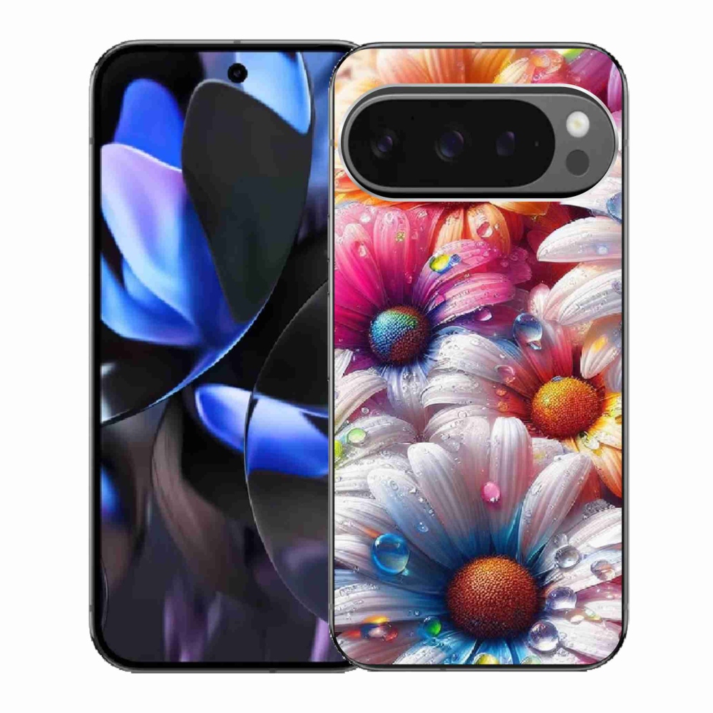 Gél borítás mmCase a Google Pixel 9 Pro számára - színes százszorszépek