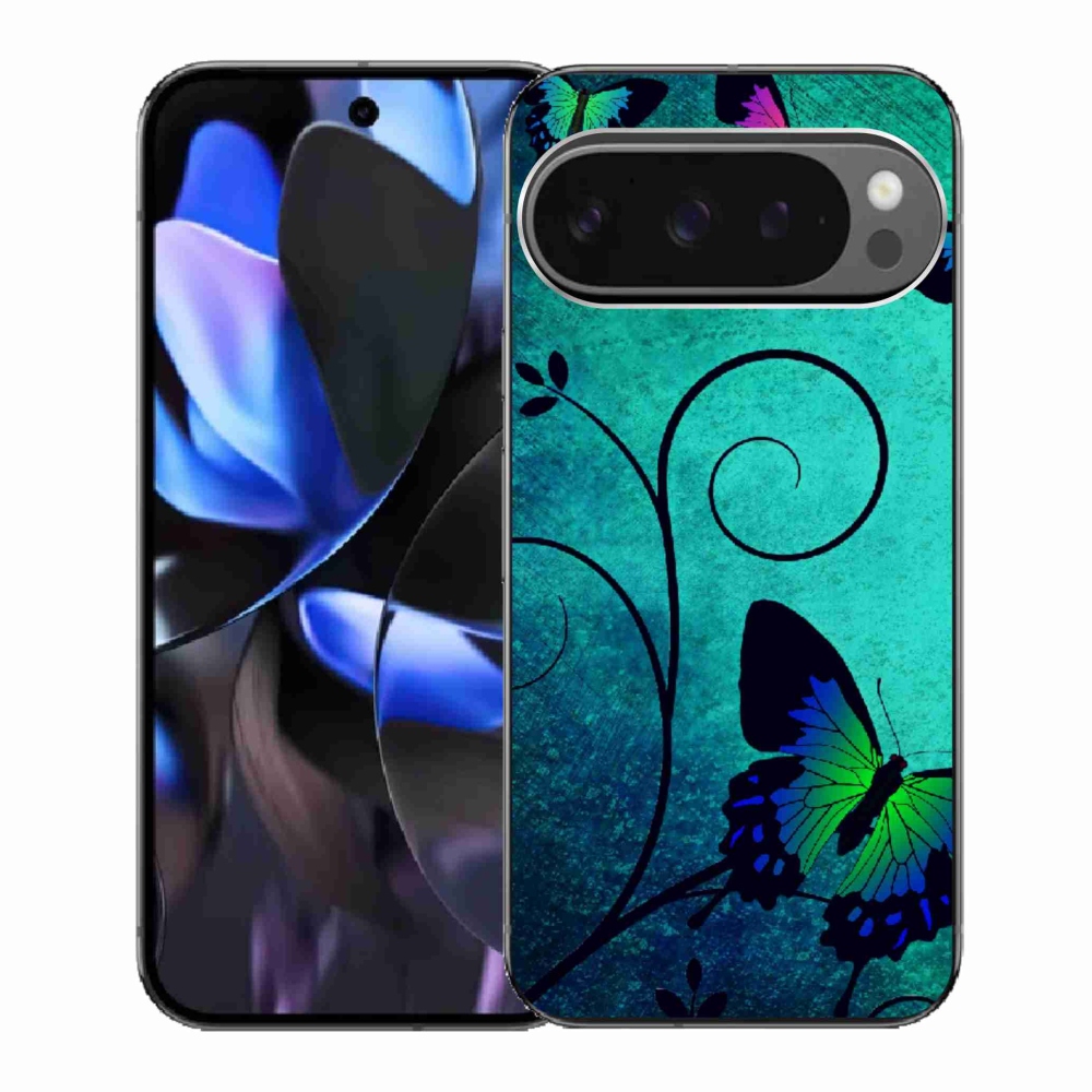 Gél borítás mmCase a Google Pixel 9 Pro számára - színes pillangók