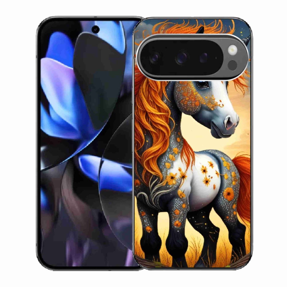 Zselés borítás mmCase a Google Pixel 9 Pro számára - színes póni