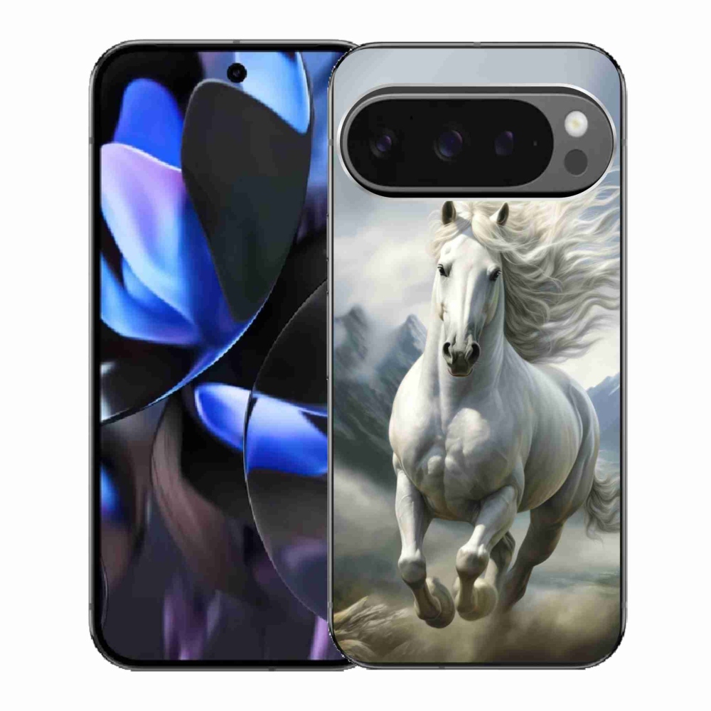 Gél borítás mmCase a Google Pixel 9 Pro számára - futó fehér ló 3