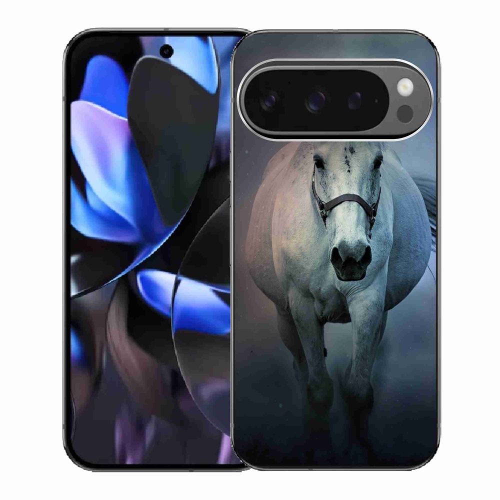 Gél borítás mmCase a Google Pixel 9 Pro számára - futó fehér ló