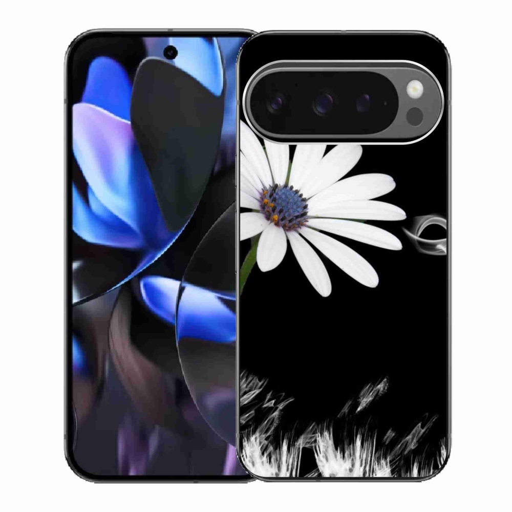 Zselés borítás mmCase a Google Pixel 9 Pro számára - fehér virág