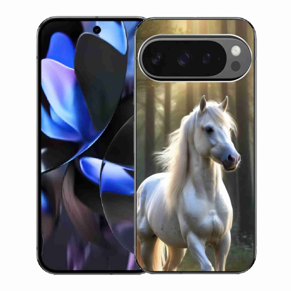 Gél borítás mmCase a Google Pixel 9 Pro számára - Fehér ló 3