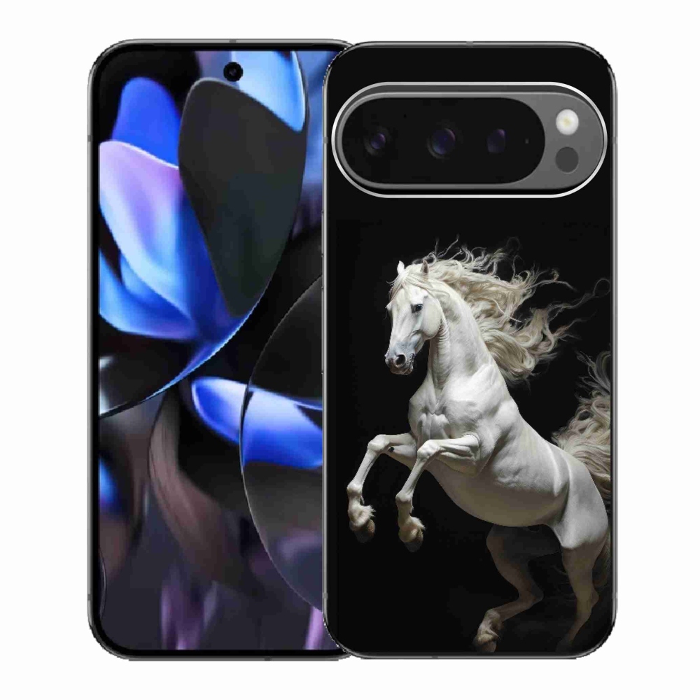 Gél borítás mmCase a Google Pixel 9 Pro számára - Fehér ló 4