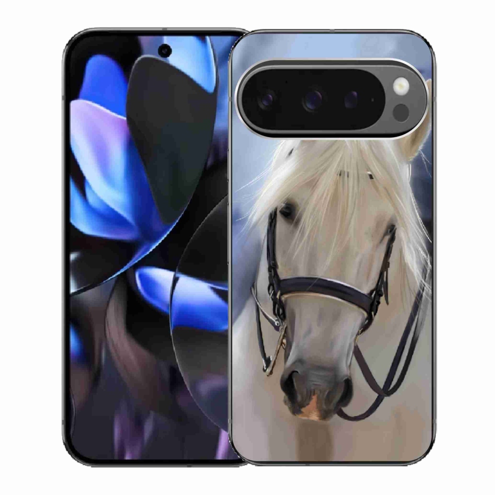 Gél borítás mmCase a Google Pixel 9 Pro számára - fehér ló