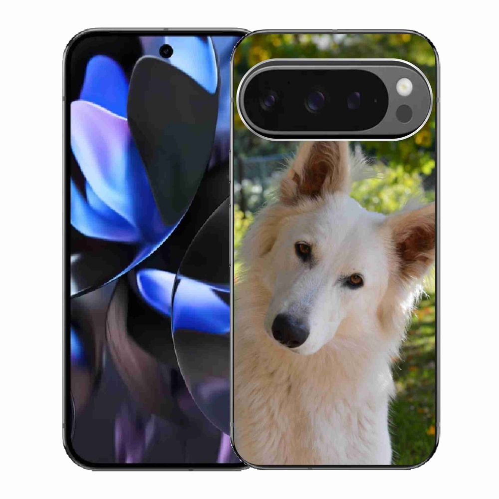 Gél borítás mmCase a Google Pixel 9 Pro számára - Fehér svájci juhász 1