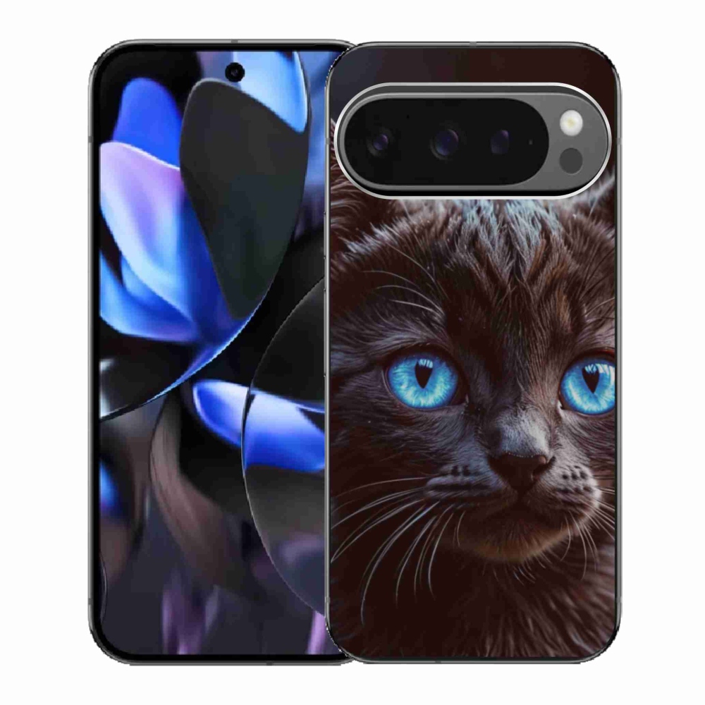Zselés borítás mmCase a Google Pixel 9 Pro számára - fekete cica 2