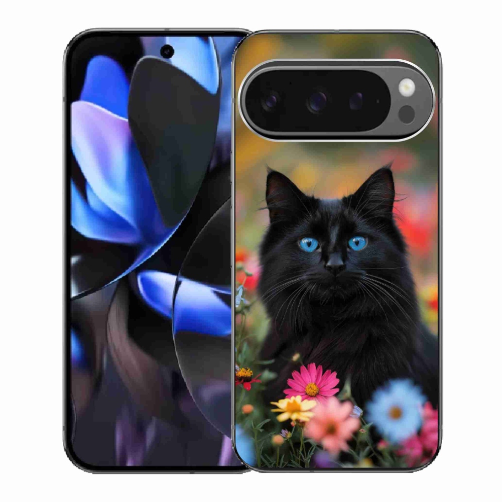 Gél borítás mmCase a Google Pixel 9 Pro számára - fekete cica 4