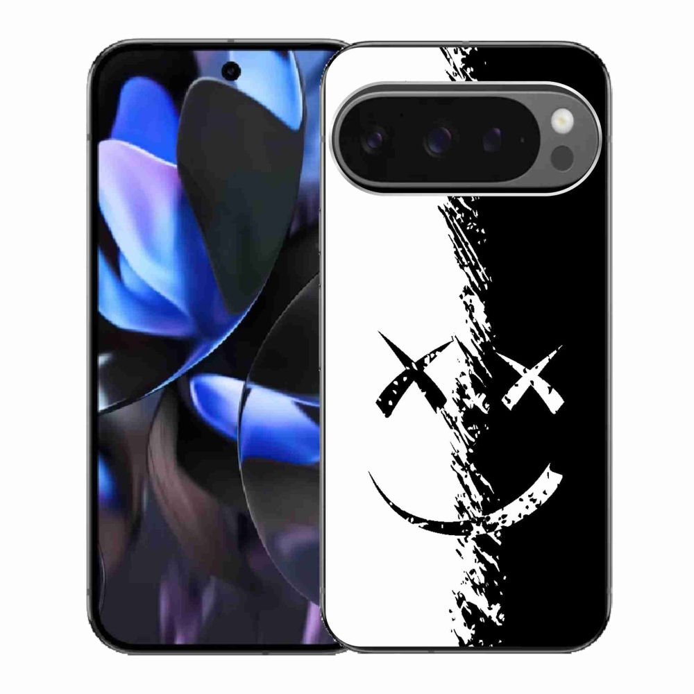 Gél borítás mmCase a Google Pixel 9 Pro számára - fekete és fehér mosolygó
