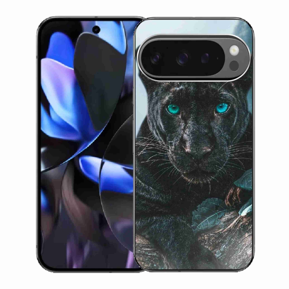 Zselés borítás mmCase a Google Pixel 9 Pro számára - fekete párduc