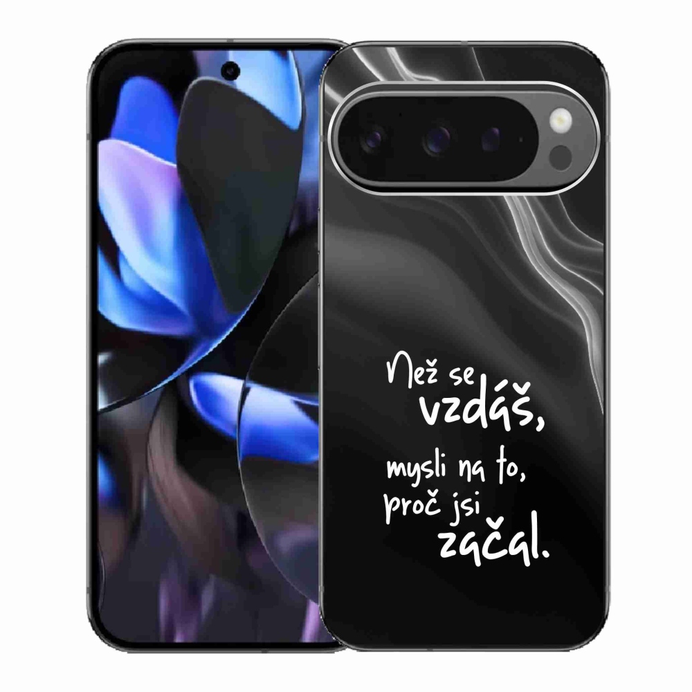Gél borítás mmCase a Google Pixel 9 Pro készülékhez - Idézet 2 fekete háttér