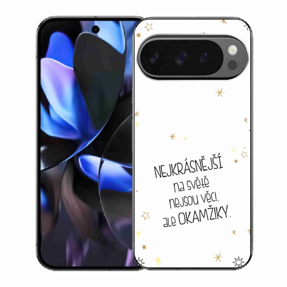 Gél borítás mmCase a Google Pixel 9 Pro számára - Idézet 4 fehér háttér