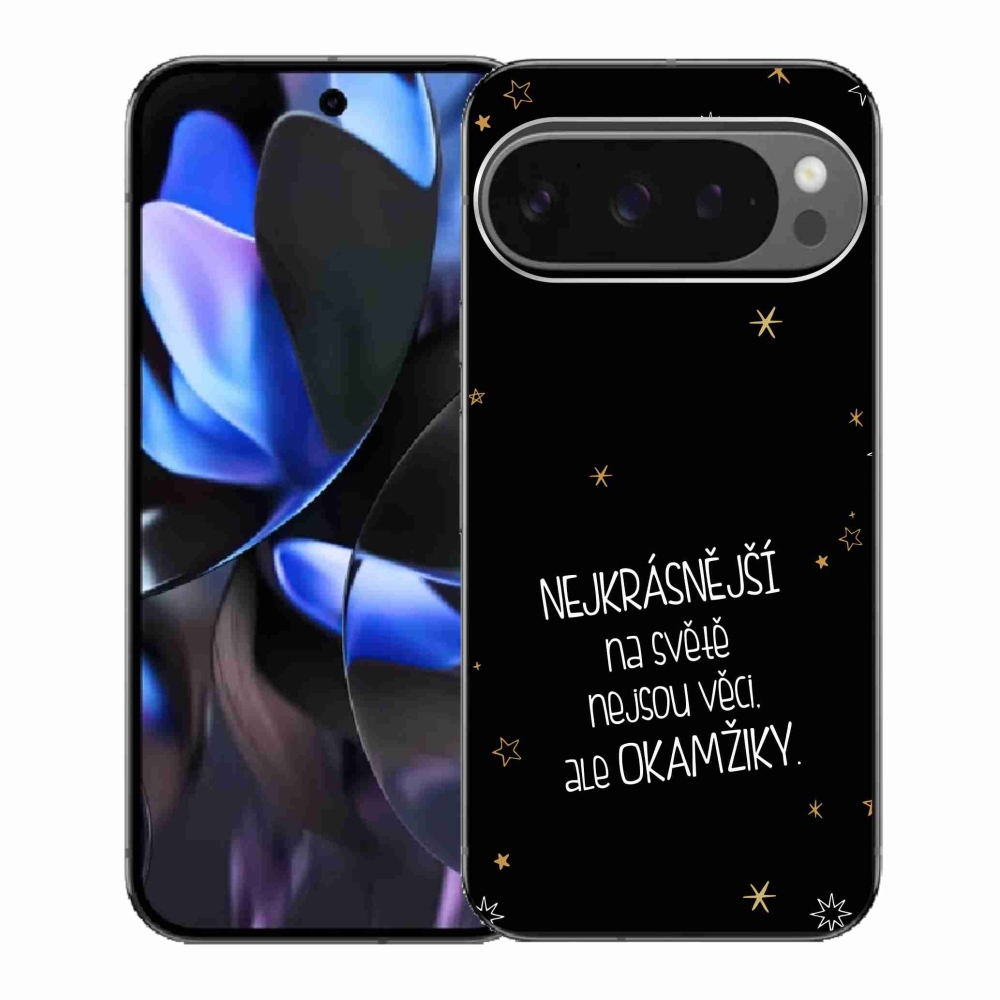 Gél borítás mmCase a Google Pixel 9 Pro számára - Idézet 4 fekete háttér