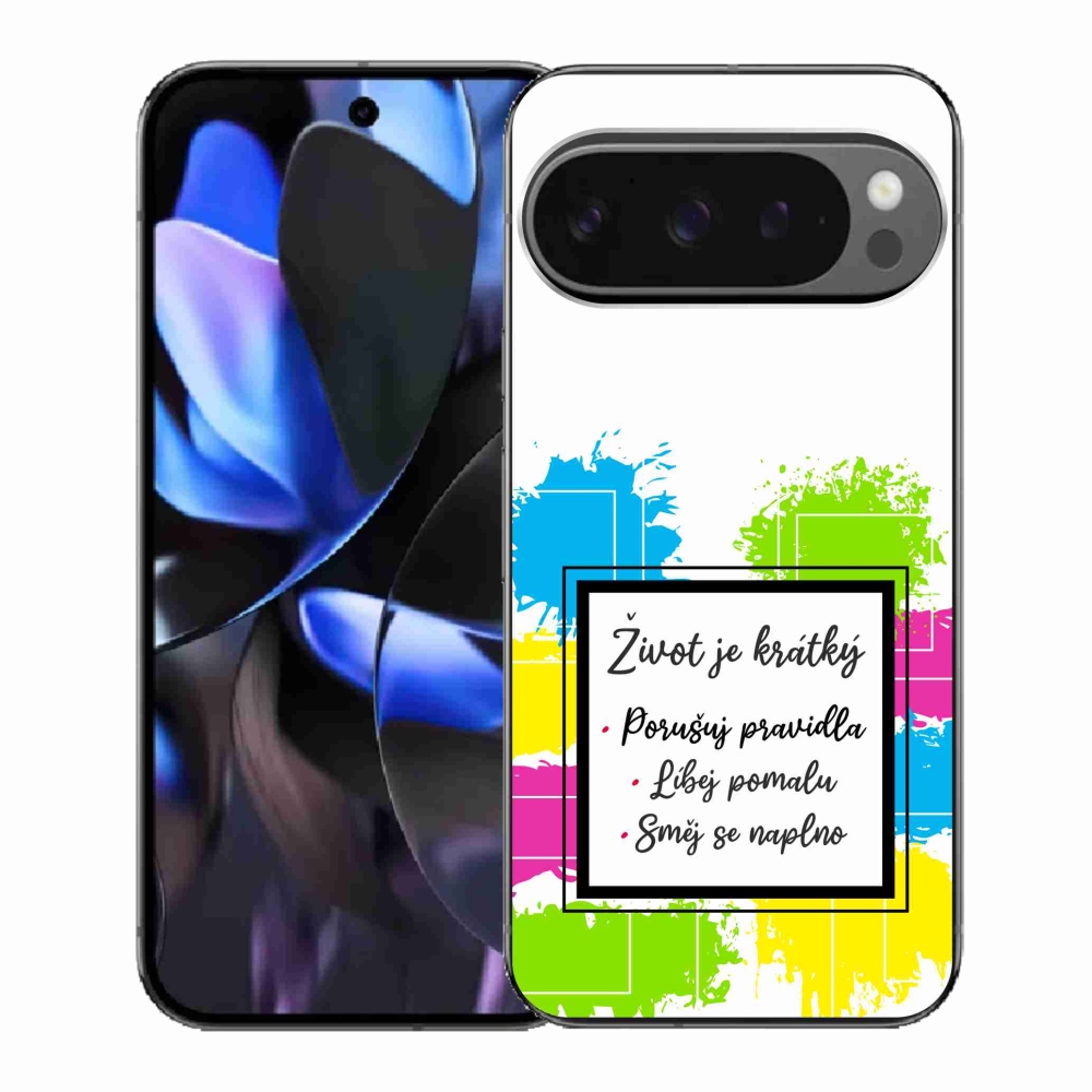 Gél borítás mmCase a Google Pixel 9 Pro készülékhez - Idézet 5 fehér háttér