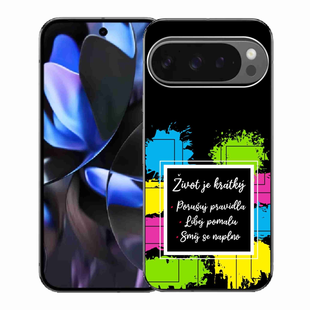 Gél borítás mmCase a Google Pixel 9 Pro számára - Idézet 5 fekete háttér
