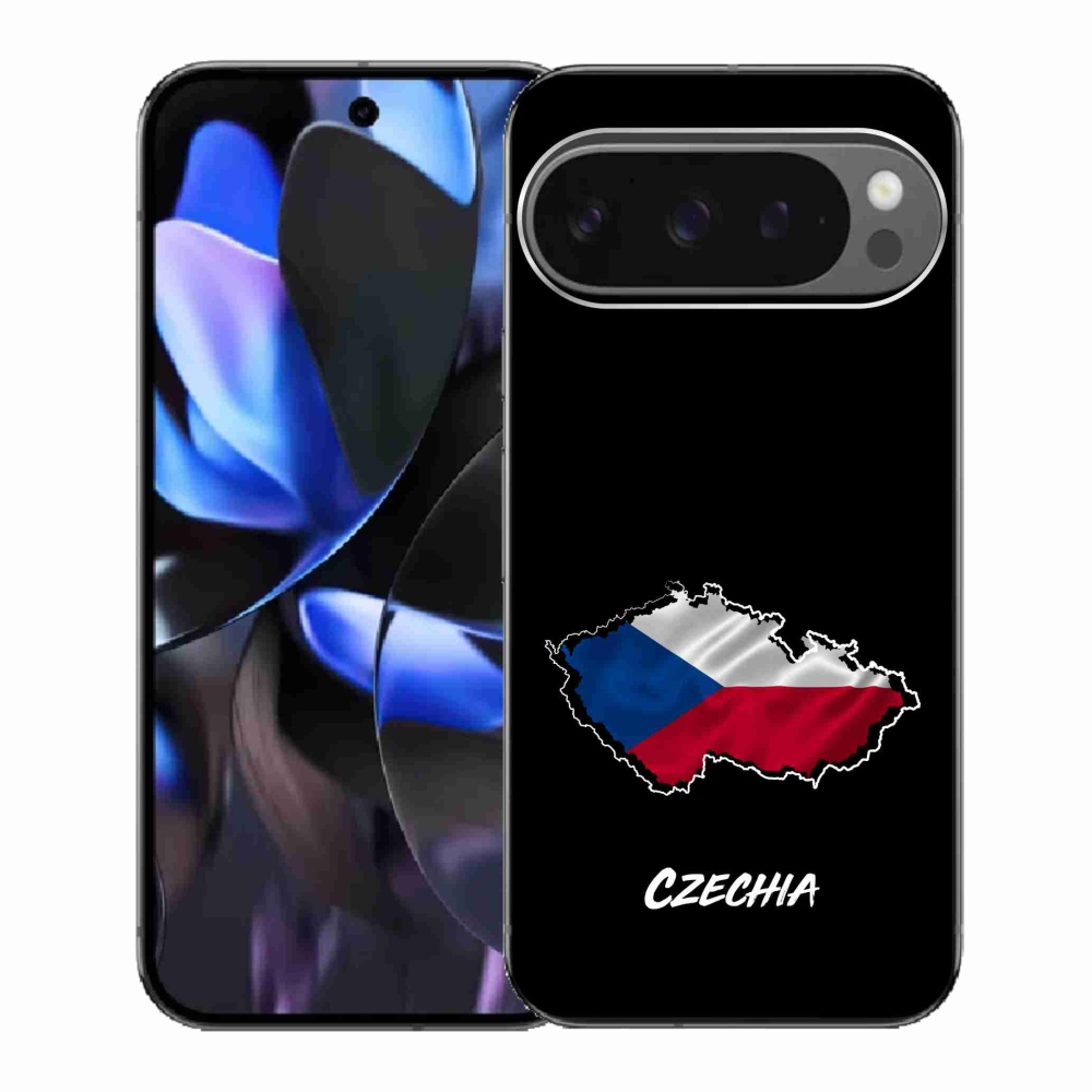 Zselés borítás mmCase a Google Pixel 9 Pro-hoz - Csehország fekete háttérrel