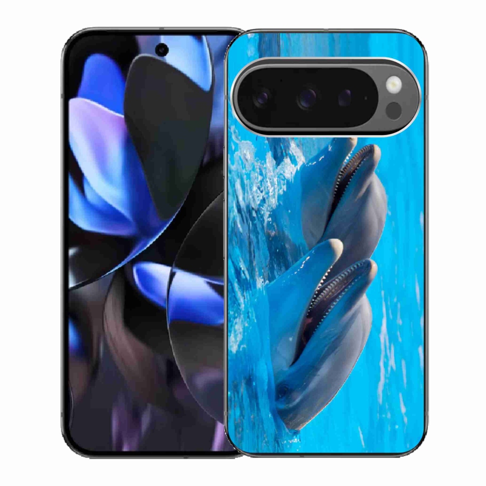 Gél borítás mmCase a Google Pixel 9 Pro számára - delfinek
