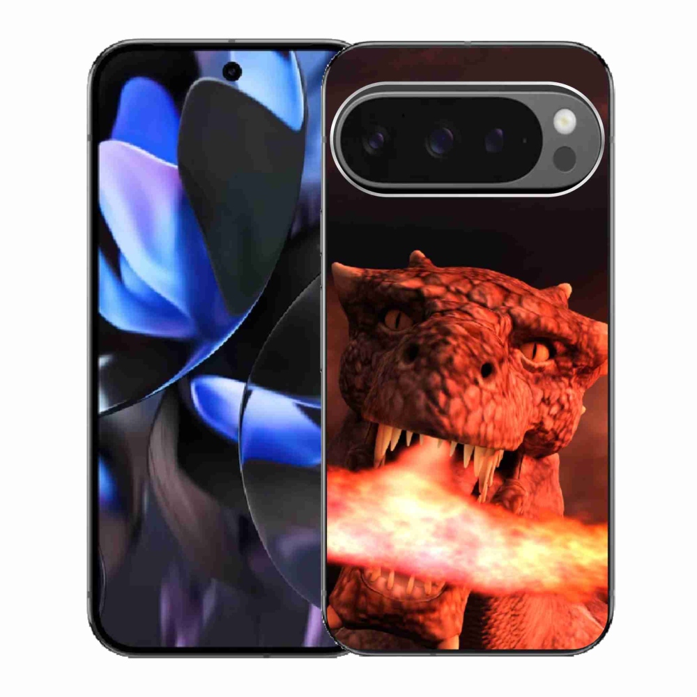 Zselés borítás mmCase a Google Pixel 9 Pro számára - sárkány