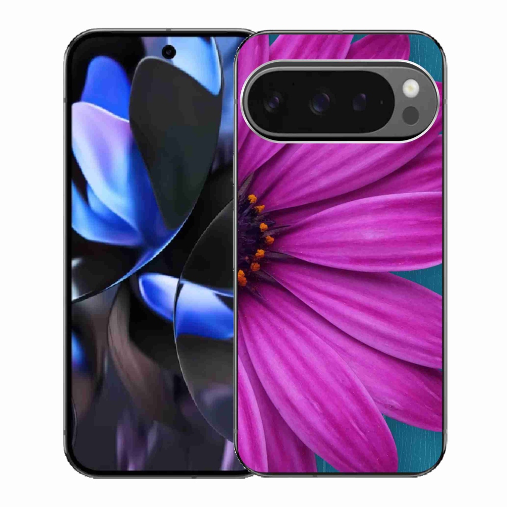 Zselés borítás mmCase a Google Pixel 9 Pro számára - lila százszorszép
