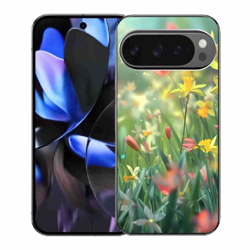 Gél borítás mmCase a Google Pixel 9 Pro számára - tavaszi virágok