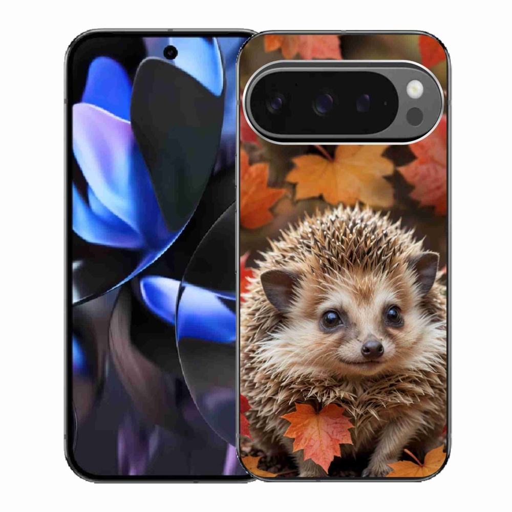 Gél borítás mmCase a Google Pixel 9 Pro számára - sün a levelekben