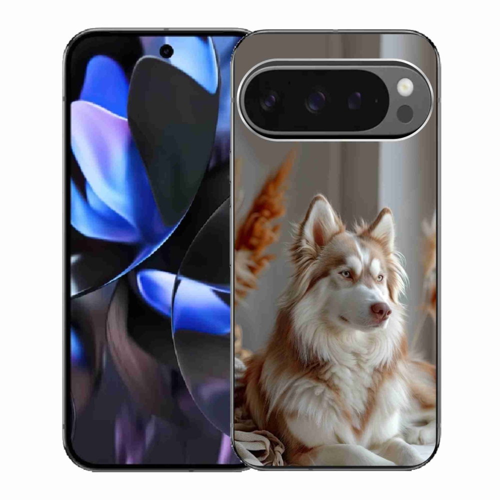 Zselés borítás mmCase a Google Pixel 9 Pro számára - csendes szibériai husky