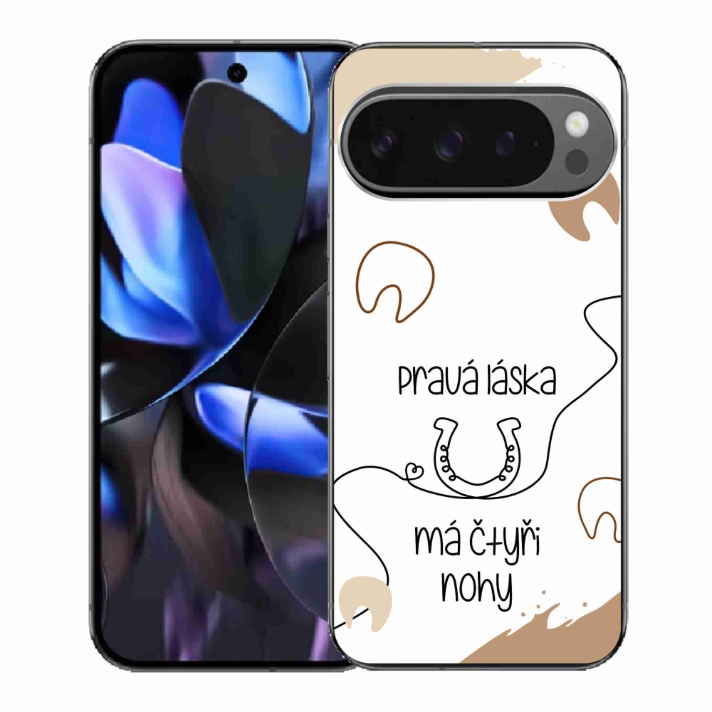 Gél borítás mmCase a Google Pixel 9 Pro számára - Ló motívum fehér háttér