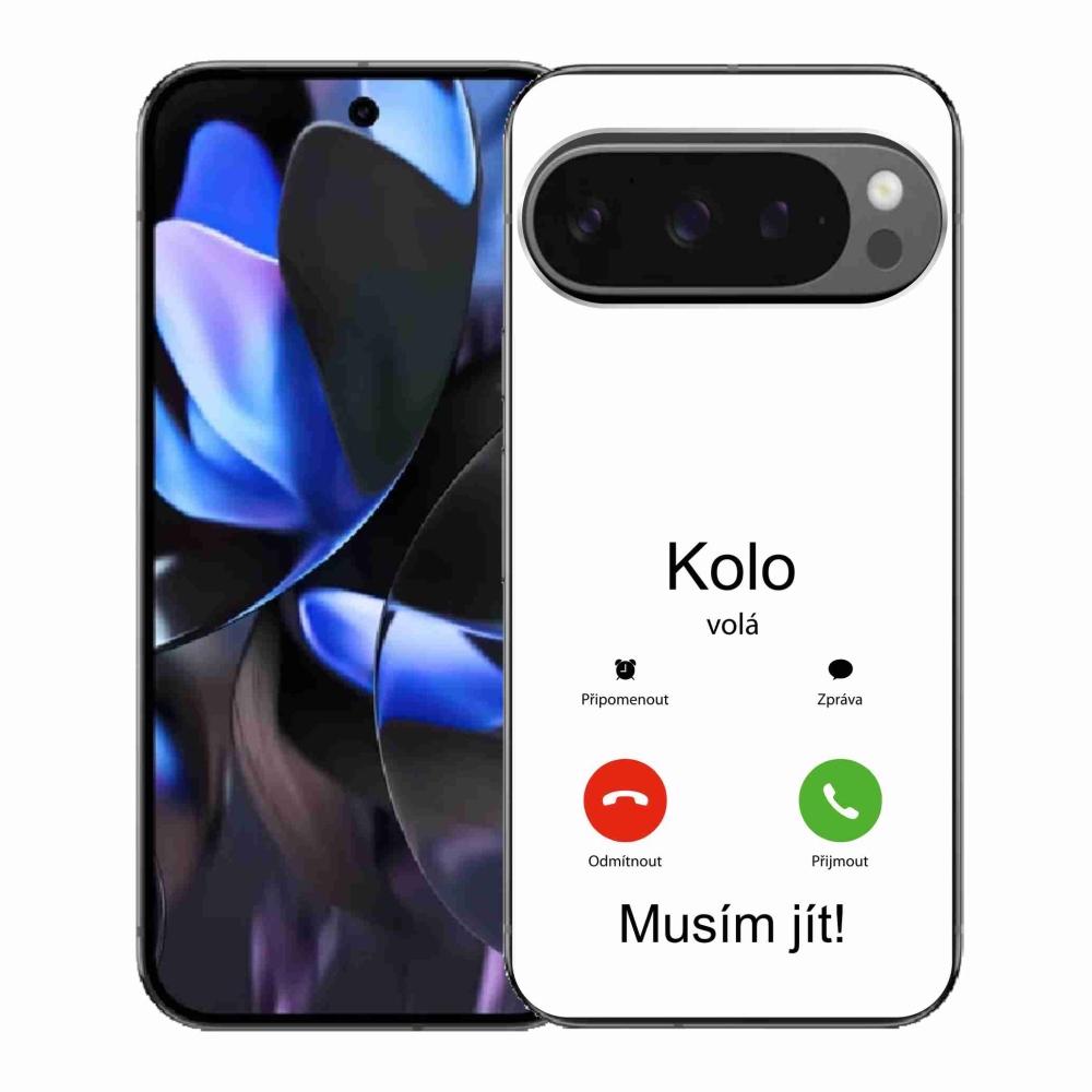 Gél borítás mmCase a Google Pixel 9 Pro - a kerék hívja a fehér hátteret